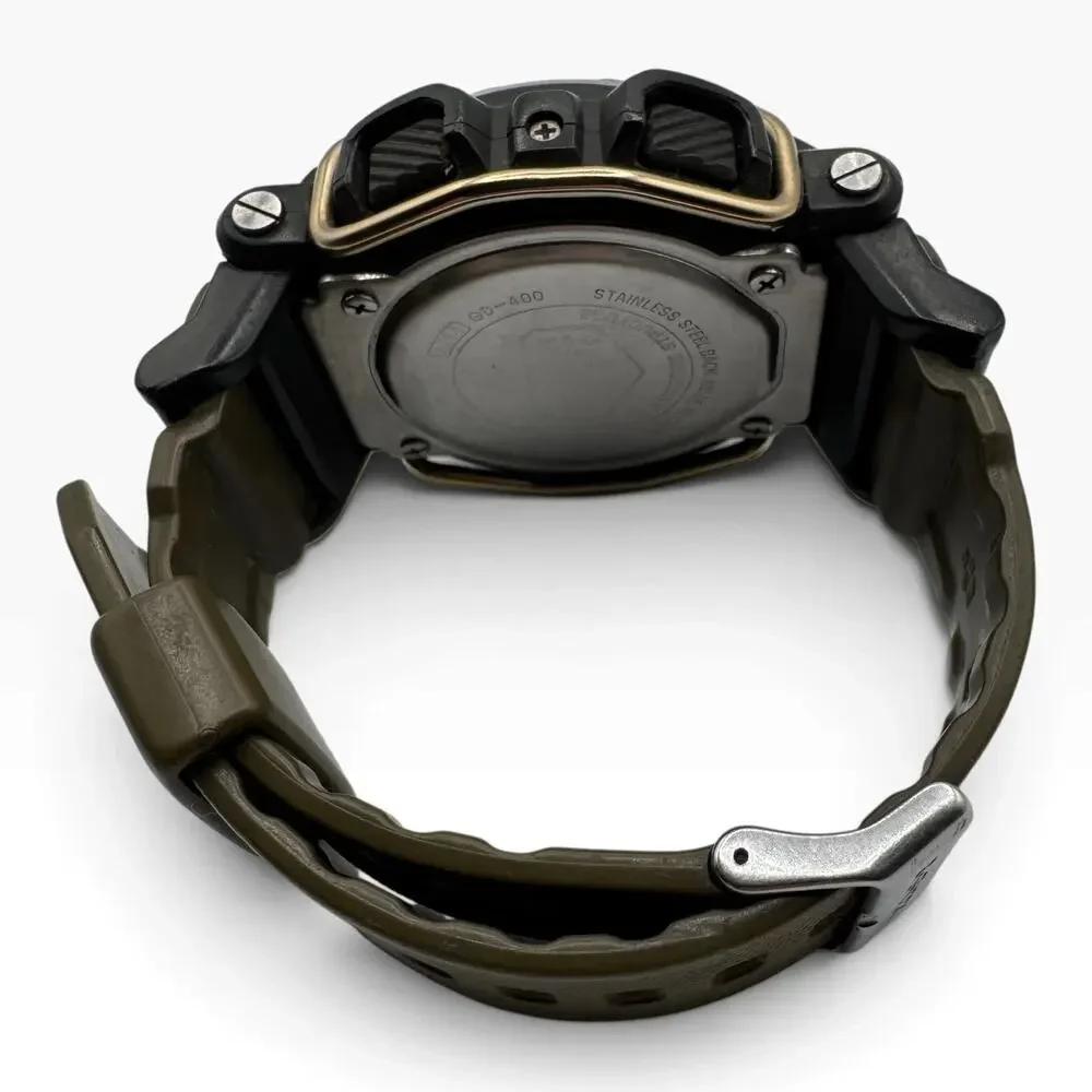 Casio G-Shock GD-400-9 Olive Green Gold Digital Watch 3434 200M